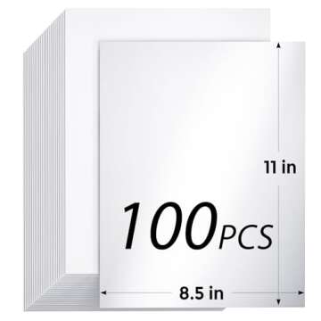 CREGEAR 100 Sheets White Shimmer Cardstock 8.5 x 11 Cardstock Paper, 92lb/250gsm Card Stock Printer ...