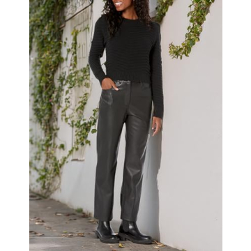 Vegan Leather Pants by The Drop – Stylish and Sustainable