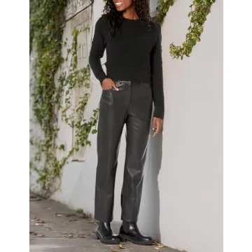 Vegan Leather Pants by The Drop – Stylish and Sustainable