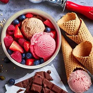 BALCI - Premium Ice Cream Containers (2 Pack - 1 Quart Each) Perfect Freezer Storage Tubs with Lids for Ice Cream, Sorbet and Gelato! - Purple