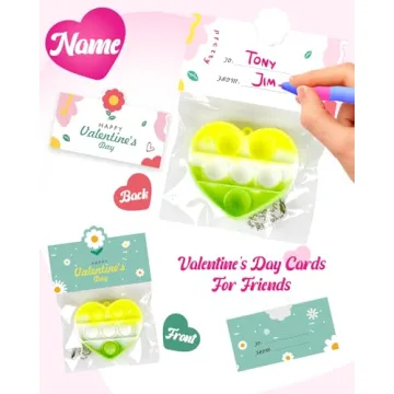 Valentine's Day Heart Pop Fidget Toys for Kids Bulk Gifts