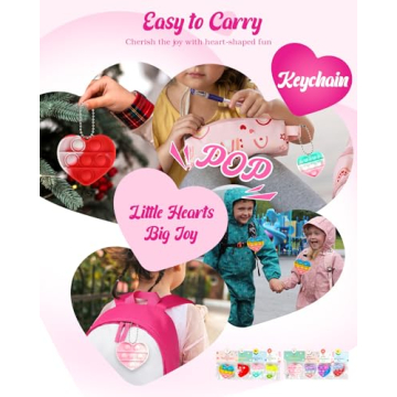 Valentine's Day Heart Pop Fidget Toys for Kids Bulk Gifts