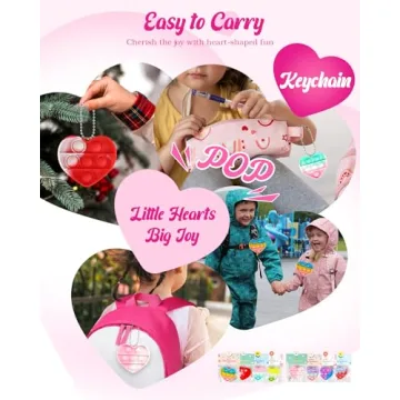 Valentine's Day Heart Pop Fidget Toys for Kids Bulk Gifts