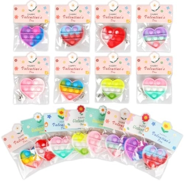 Valentine's Day Heart Pop Fidget Toys for Kids Bulk Gifts