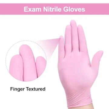 Stylish SwiftGrip Pink Disposable Gloves for Estheticians