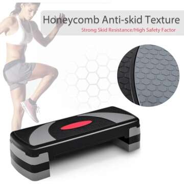 SPORFIT Adjustable 31" Aerobic Step Platform for All