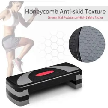 SPORFIT Adjustable 31" Aerobic Step Platform for All