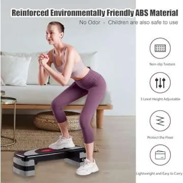 SPORFIT Adjustable 31" Aerobic Step Platform for All