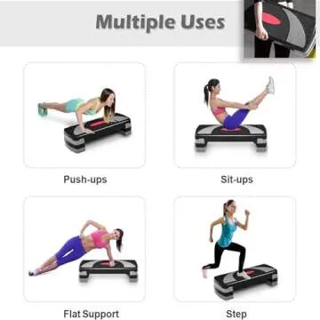 SPORFIT Adjustable 31" Aerobic Step Platform for All