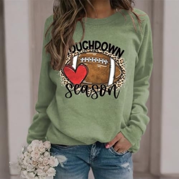 YourTops Women Touchdown Season Football Sweatshirt