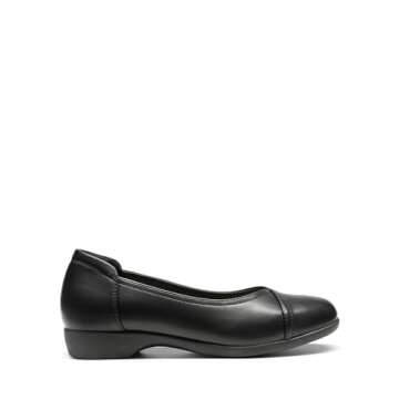 DREAM PAIRS Womens Ballet Flats, Comfortable Slip On Business Office Dress Shoes for Women Dressy and Work with 3D Molded Insole, Black, Size 7, Sdfa2406w