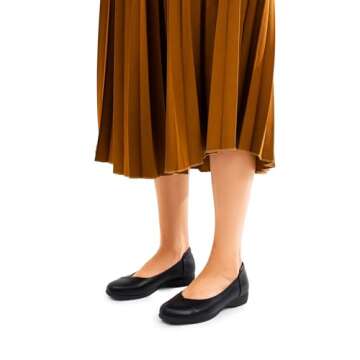 DREAM PAIRS Womens Ballet Flats, Comfortable Slip On Business Office Dress Shoes for Women Dressy and Work with 3D Molded Insole, Black, Size 7, Sdfa2406w