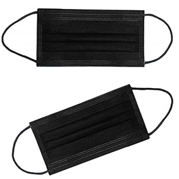 NNPCBT 100PCS Black 3 Ply Disposable Face Masks