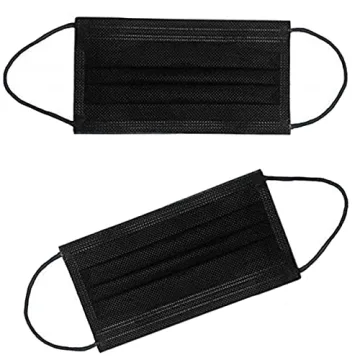 NNPCBT 100PCS Black 3 Ply Disposable Face Masks