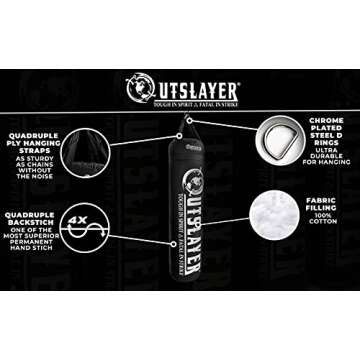 Outslayer Premium Filled Heavy Punching Bag for Boxing & MMA