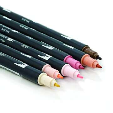 Tombow Dual Brush Pen Art Markers, Portrait, 6-Pack