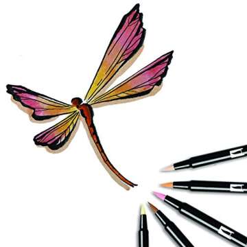 Tombow Dual Brush Pen Art Markers, Portrait, 6-Pack