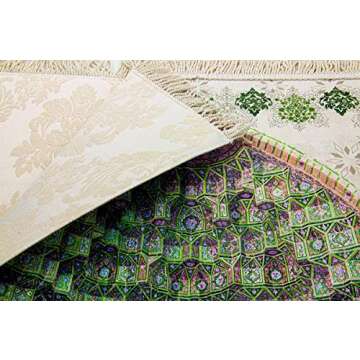 Padded Soft Muslim Prayer Mat Men Women, Orthopedic Thick Islamic Praying Rug, Foam Turkish Prayer Carpet, Islam Travel Portable Mat Ramadan Rug Muslim Beads Janamaz Sajda Salat Seccade Namaz Pray