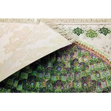 Padded Soft Muslim Prayer Mat Men Women, Orthopedic Thick Islamic Praying Rug, Foam Turkish Prayer Carpet, Islam Travel Portable Mat Ramadan Rug Muslim Beads Janamaz Sajda Salat Seccade Namaz Pray