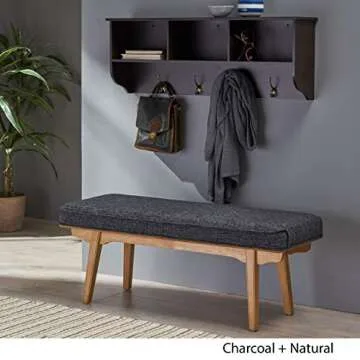 Shop Mid Century Fabric Bench by Christopher Knight Home