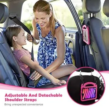 FIREVASE Kids Case for iPad Mini 6th Generation (8.3 Inch 2021), iPad Mini 6 Case for Kids, EVA Shock Proof Light Weight, with Handle Built-in Bracket & Shoulder Strap (Rose)