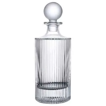 Lily's Home Elegant Glass Whiskey Decanter with Leak-Proof Stopper - Premium Bourbon & Crystal Wine ...
