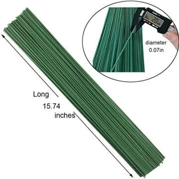 Arlai 100 Pcs 2 Gauge Floral Stem Wire - Perfect for Crafting Stunning Floral Arrangements