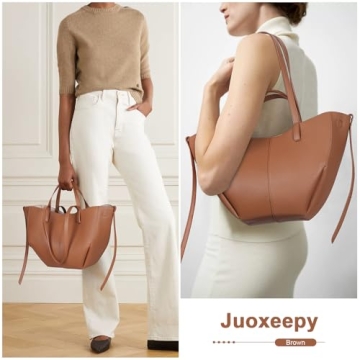 Juoxeepy Faux Leather Work Tote Bag for Women