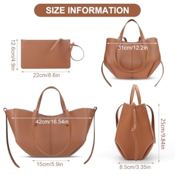 Juoxeepy Faux Leather Work Tote Bag for Women