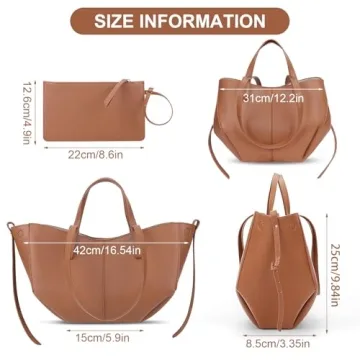 Juoxeepy Faux Leather Work Tote Bag for Women