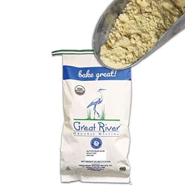 Great River Organic Milling, Specialty Flour, Corn Flour, Stone Ground, Organic, Non-GMO, 25-Pounds ...