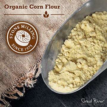 Great River Organic Milling, Specialty Flour, Corn Flour, Stone Ground, Organic, Non-GMO, 25-Pounds (Pack of 1)