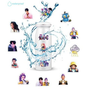 60 Unique Demon Hunters Waterproof Stickers Pack for Kids