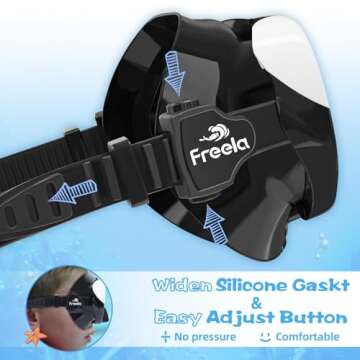 Freela Kids Swim Goggles for Girls Boys Kids 6-14 3-6 4-7 8-12 with Nose Cover, Water Pool Beach Swimming Goggles Mask for Childrens Youth Age 4 5 Tempered Glass Anti Fog Waterproof 180° Clear View