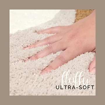 Luxurious DEXDE Boho Bathroom Rugs Soft Plush Non-Slip