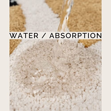 Luxurious DEXDE Boho Bathroom Rugs Soft Plush Non-Slip