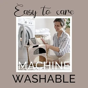 Luxurious DEXDE Boho Bathroom Rugs Soft Plush Non-Slip