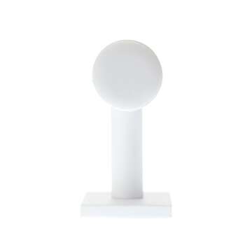 SE White Velvet Single Round T-Bar Bracelet Display - JD142SWR