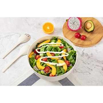 GEHE Bamboo Salad Bowl - Eco-friendly Dining Set