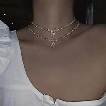 Letter H Necklaces for Women,14K Gold Plated Cubic Zirconia Initial Tennis Chain Necklace Choker for Tenn Gift