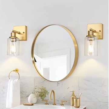 ShineTech Wall Sconces Set of 2 - Gold Modern Fixtures