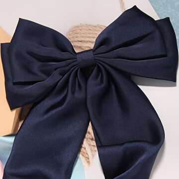 Furling Pompoms Hair Bows for Women Stylish Large Clips