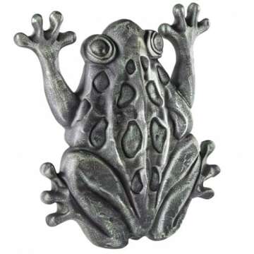 Upper Deck Cast Iron Frog Stepping Stone - Animal Garden and Yard Decor with Verdigris Finish