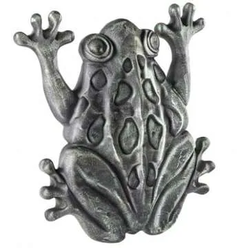 Upper Deck Cast Iron Frog Stepping Stone - Animal Garden and Yard Decor with Verdigris Finish