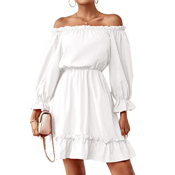 Rooscier Women's Off Shoulder Mini Dress for Parties