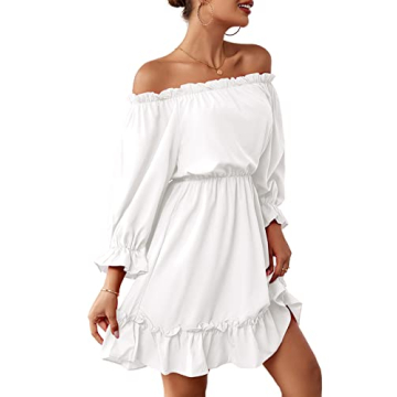 Rooscier Women's Off Shoulder Mini Dress for Parties