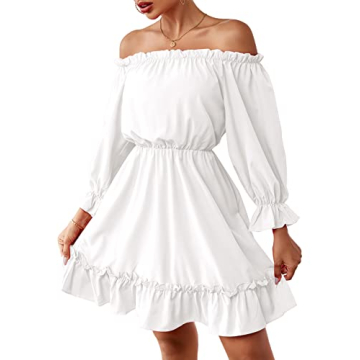 Rooscier Women's Off Shoulder Mini Dress for Parties