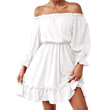 Rooscier Women's Off Shoulder Mini Dress for Parties