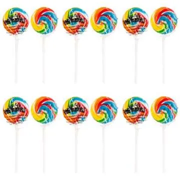 Rainbow Swirl Pops - 12 Suckers