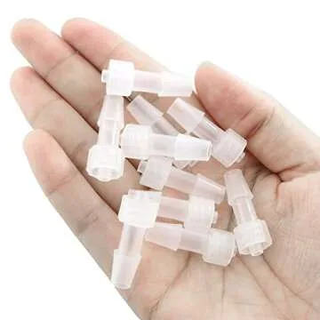 MEETOOT 10pcs Male Luer Lock 1/4" PP Hose Barb Adapter for Laboratory Biochemical/Analytical Instruments, Food Machinery and Aquarium Equipment